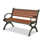 ROYAL FRP STRIP CAST IRON BENCH AE1124