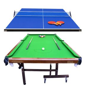 Sk Sports 2 in 1 Movable Pool Table + TT Top with Accessories